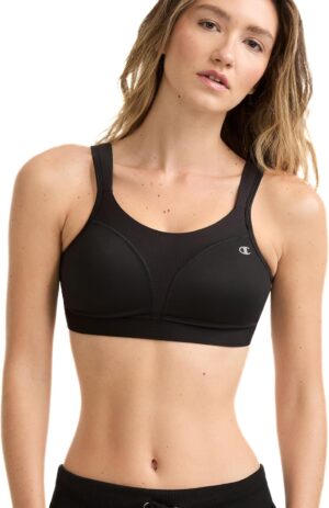 Champion Women’s Sports Bra, Spot Comfort, Maximum Support, High-Impact…