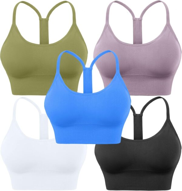 Evercute Racerback Sports Bras Padded Y Racer Back Cropped Bras for Yoga…