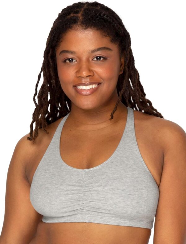 Fruit of the Loom Women’s Multi-Pack Racerback Shirred Sports Bra  Light…