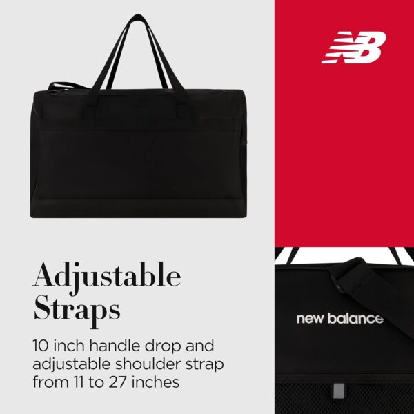 New Balance Duffel Bag, Small Carry On Gym Travel Luggage with Carrier…