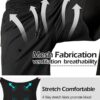 Aolesy Men’s 2 in 1 Running Compression Pants, Black, High Rise, Athletic Tapered