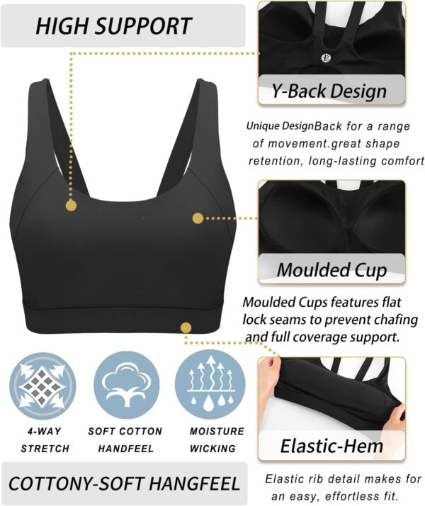 RUNNING GIRL Sports Bra for Women High Support, Molded Cup High Impact…