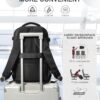 coowoz Travel Backpack Carry On for Women Man Black Gym Backpack with Laptop…