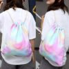 12 Pcs Tie Dye Drawstring Bags White Sublimation Blank Backpack Drawstring…