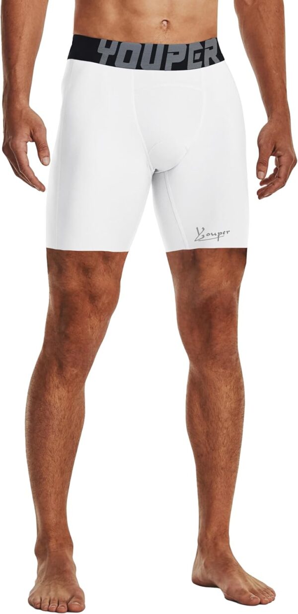 Youper Adult Athletic Supporter Underwear, Elite Compression Shorts w/Cup Pocket for…