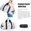 Sport Gym Duffle Travel Bag for Men Women Duffel with Shoe Compartment, Wet…