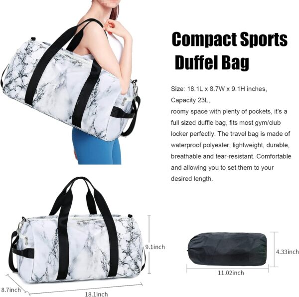 Sport Gym Duffle Travel Bag for Men Women Duffel with Shoe Compartment, Wet…