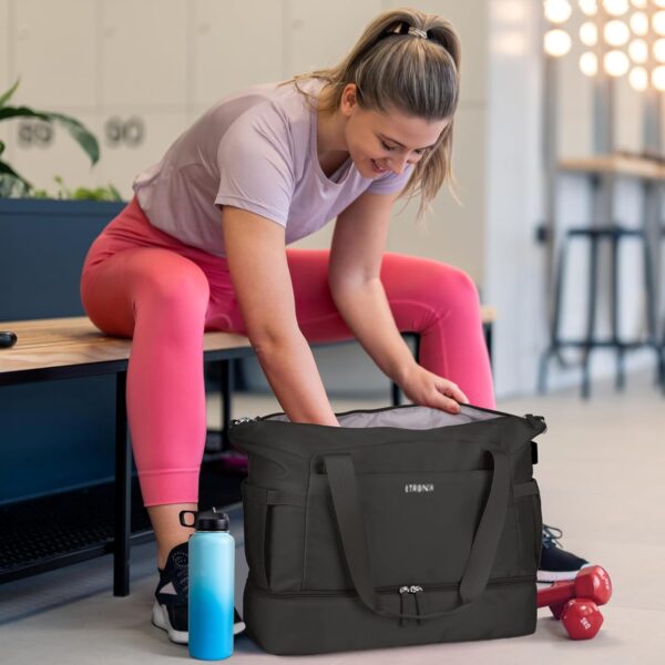 ETRONIK Gym Bag for Women, Personal Item Travel Bag with Shoes Compartment,…