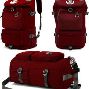 Solid color gym duffel bag backpack, wrestling bag,with shoe compartment, 4…