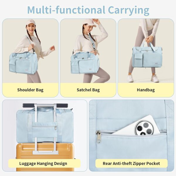IwIeIaIrI Fitness Workout Gym Duffle Bag for Women with Shoes Compartment…