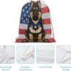 Police Dog Blue Line American Flag Drawstring Backpack Gym Bag Pull String…