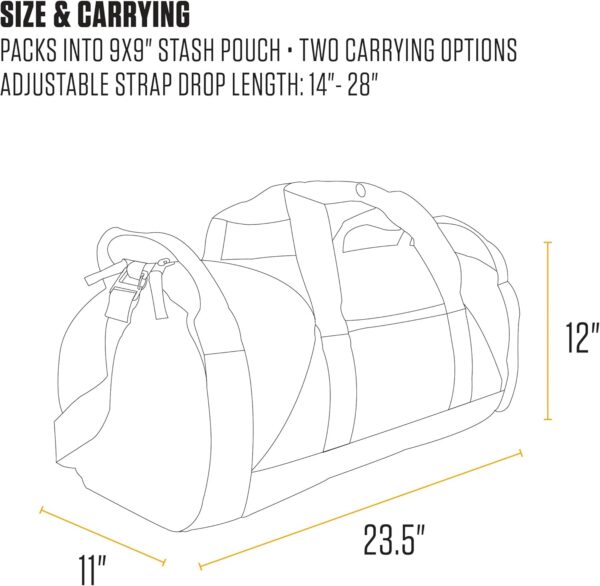 Carhartt Classic Round Duffel with Utility Pouch, Heavy-Duty,…