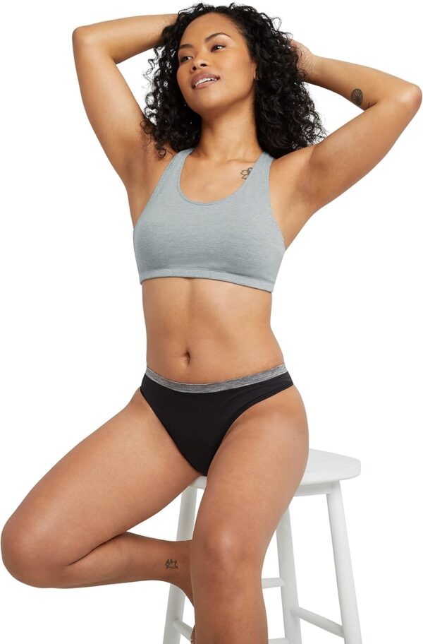 Hanes Women’s Racerback Cotton T-Back Bralette (3 Pack)