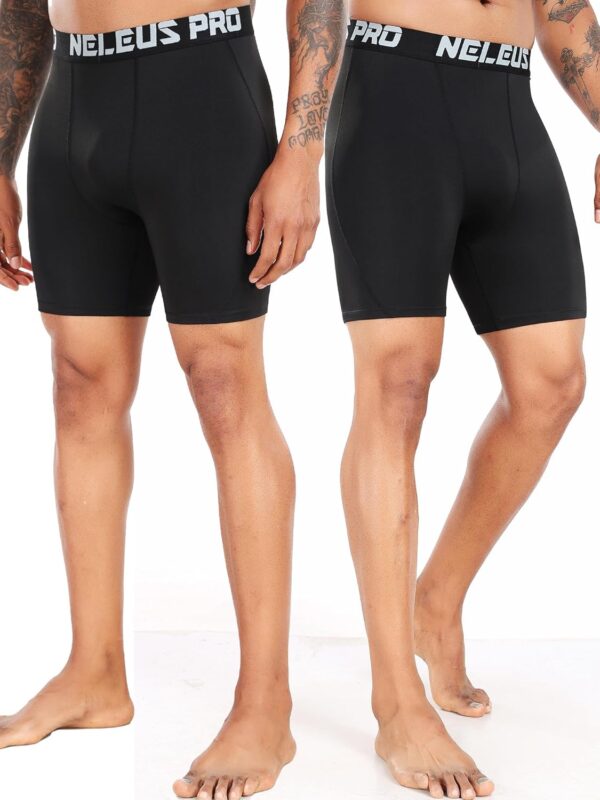 NELEUS 3 or 6 Pack Compression Shorts for Men Spandex Sport Shorts Running Athletic…