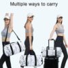 Sport Gym Duffle Travel Bag for Men Women Duffel with Shoe Compartment, Wet…