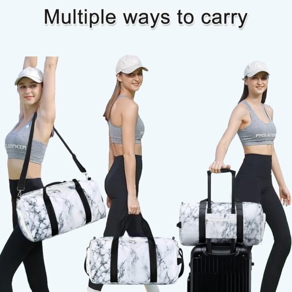 Sport Gym Duffle Travel Bag for Men Women Duffel with Shoe Compartment, Wet…