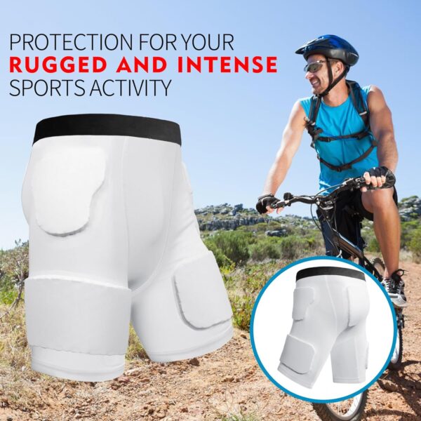 Football Girdle Adult Padded Compression Shorts 5-Pads Girdle Hip and Thigh Protector…