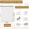 20 Pack Shoe Bags for Travel, 15.7″ x 11.8″ Clear Travel Shoe Bags for…