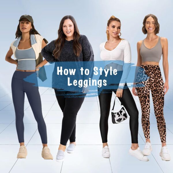 High Waisted Leggings for Women – No See Through Tummy Control Cycling…