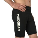 Compression Shorts - Black 6-inch Athletic Shorts with Inseam and Zipper Pockets for...