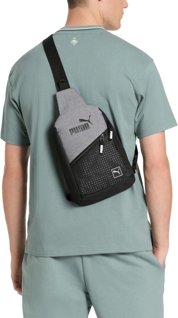 PUMA EVERCAT SIDEWALL SLING BACKPACK,Black/Silver,One Size