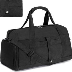 Gym Bags for Women Men with Wet & Shoe Compartment, 40L Foldable Travel…