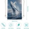 Humpback Sea Whale Ocean Animal Drawstring Backpack Gym Bag Pull String…