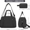 Sports Gym Bag for Women, Travel Duffle Bag with Shoe Compartment & Wet…