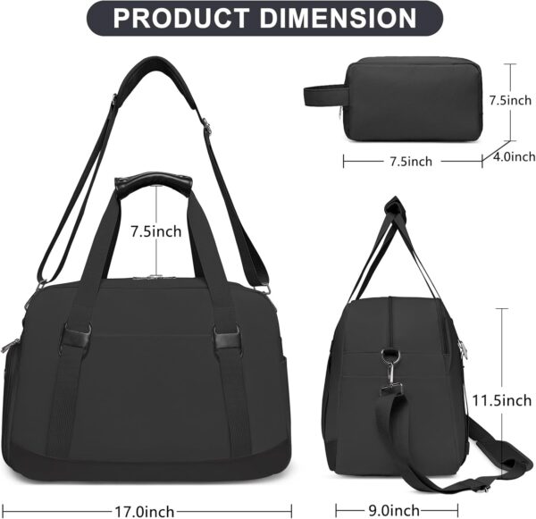 Sports Gym Bag for Women, Travel Duffle Bag with Shoe Compartment & Wet…
