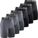 NELEUS 3 or 6 Pack Compression Shorts for Men Spandex Sport Shorts Running Athletic...