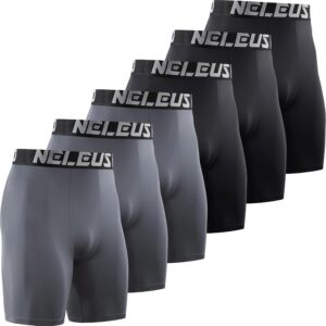 NELEUS 3 or 6 Pack Compression Shorts for Men Spandex Sport Shorts Running Athletic…