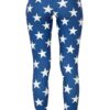 Womens High Waisted Striped Leggings 4th of July American Flag Stars Buttery…