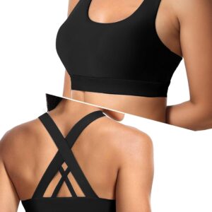 Sports Bras for Women, High Support Criss Cross Back Bras for Large Bust,…