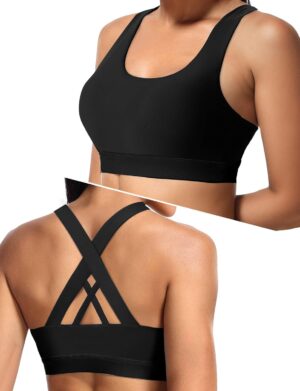 Sports Bras for Women, High Support Criss Cross Back Bras for Large Bust,…