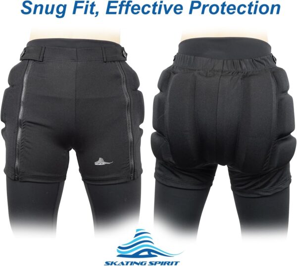 Zip-on Zip-Off Padded Shorts Protective Crash Pants Tailbone Hip Butt Pad for Skating…