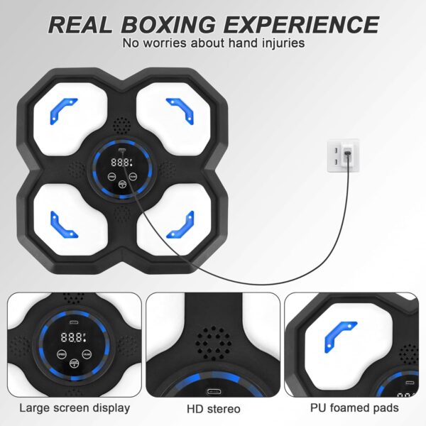 Music Boxing Machine for Kids Adult, Bluetooth Boxing Equipment with Boxing…