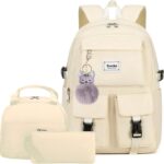 Cute School Backpack Set for Women Waterproof Gym Backpack for Girl Casual...