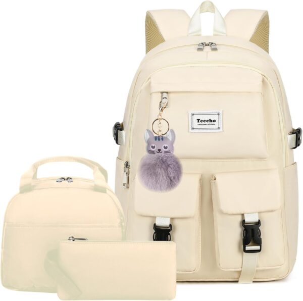Cute School Backpack Set for Women Waterproof Gym Backpack for Girl Casual…