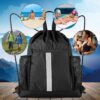 BeeGreen Drawstring Backpack Sports Gym Bag With Shoe Compartment and Two…