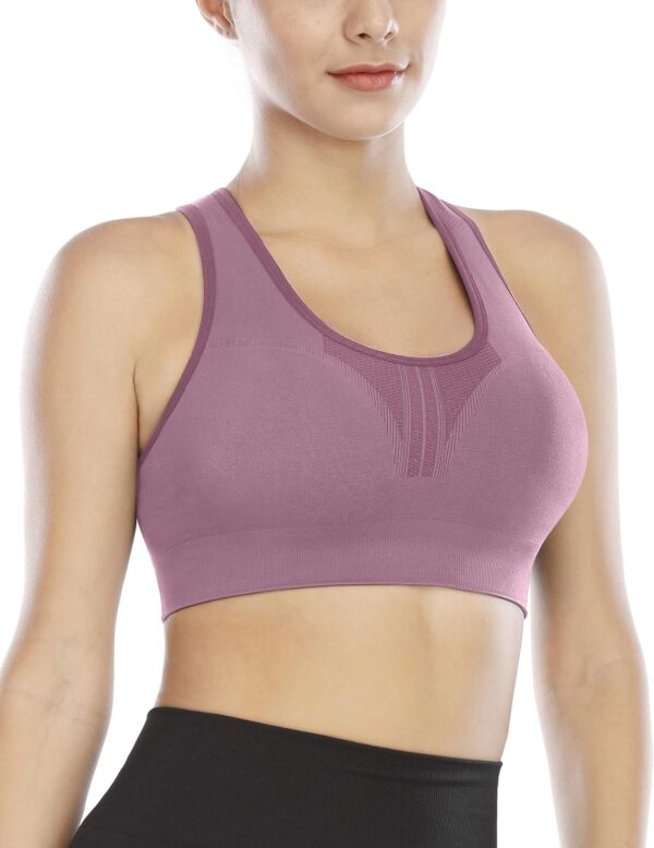 Heathyoga High Impact Sports Bras for Women High Support Padded Sports Bra…