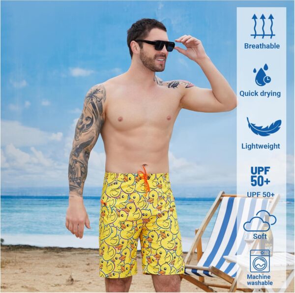 Men’s Swim Trunks with Compression Liner Swim Shorts Board Shorts 9 Inch Quick Dry…