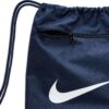 Nike Brasilia 9.5 Training Gym Sack, Midnight Navy/Black/White, Medium