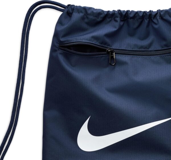 Nike Brasilia 9.5 Training Gym Sack, Midnight Navy/Black/White, Medium