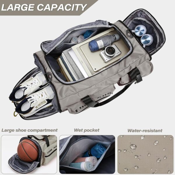 3 in 1 Gym Bag for Men and Women, 65L Large Capacity Travel Duffle Bags…