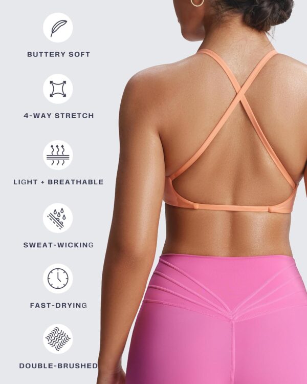 Aoxjox Women’s Workout Sports Bras Fitness Sienna Low Impact Bra Yoga Crop Tank
