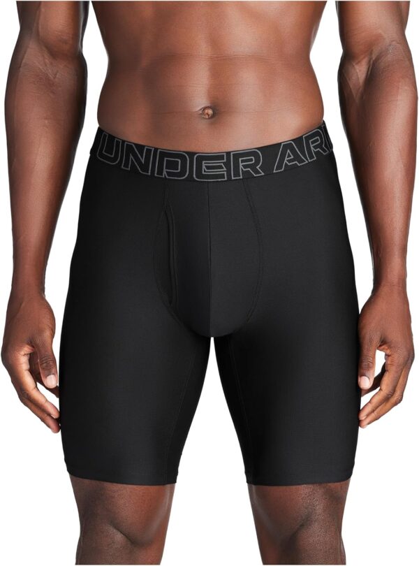 Under Armour Men’s 2-Pack Tech Mesh Long-Leg Boxer Brief, 9″ Inseam, All-Day Comfort &…