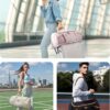 BAGSMART Gym Bag for Men & Women, Lightweight Duffel with Shoe Compartment,…