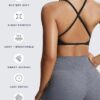 Aoxjox Women’s Workout Sports Bras Fitness Backless Padded Sienna Low Impact…