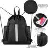 BeeGreen Drawstring Backpack Sports Gym Bag With Shoe Compartment and Two…