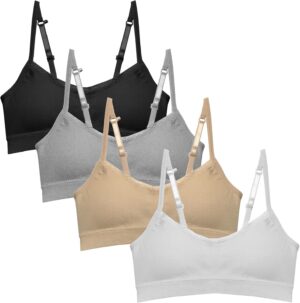 Popular Girls Padded Training Bra Pack  Crop Cami Training Bras for Girls….